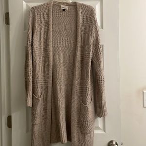 Universal Thread taupe duster cardigan, size S